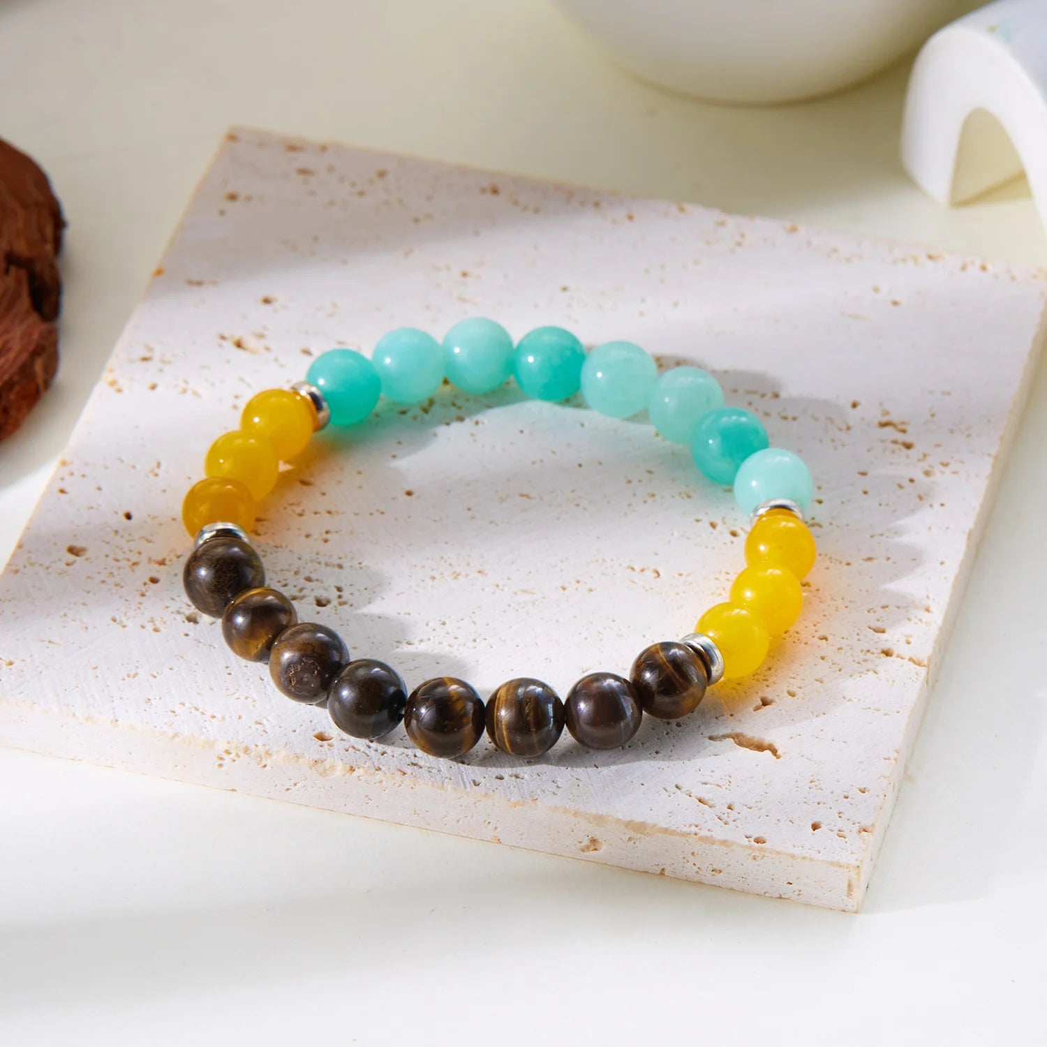 Natural Stone 7 Chakra Energy Bracelet – Good Luck & Protection Jewelry for Men and Women