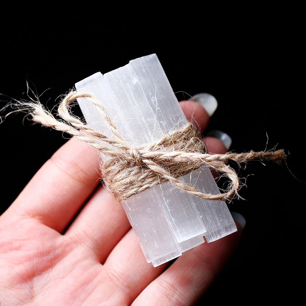 Natural Moroccan Selenite Crystal Set – Selenite Bar, Plate & Sheet Combo