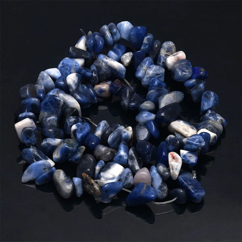 Natural Stone Chip Beads – 5-8mm Irregular Crystal Gravel for DIY Jewelry, 16-Inch (Model HK058)