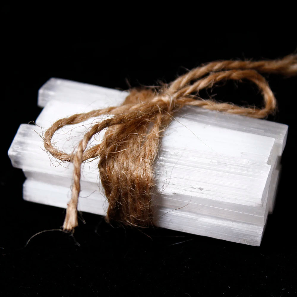 Natural Moroccan Selenite Crystal Set – Selenite Bar, Plate & Sheet Combo