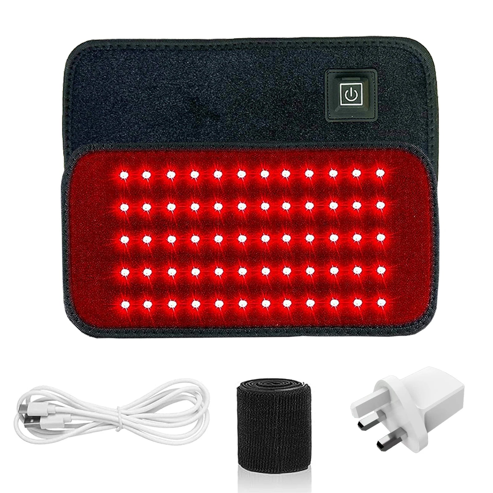 Red & Infrared Light Therapy Belt – 60 LEDs- 660nm & 850nm Slimming Heat Pad for Back, Waist & Full Body Use