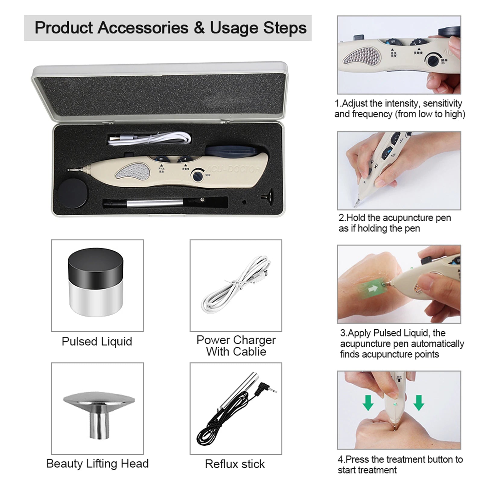 Electronic Acupuncture Pen – TENS Meridian Therapy & Muscle Stimulator for Pain Relief