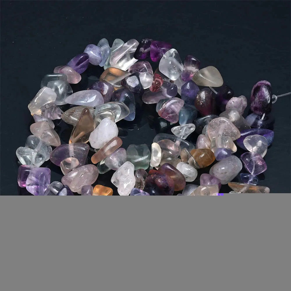 Natural Stone Chip Beads – 5-8mm Irregular Crystal Gravel for DIY Jewelry, 16-Inch (Model HK058)