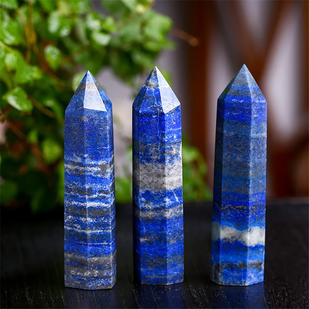 Natural Stone & Crystal Point Wand – Obelisk for Healing, Meditation & Decor