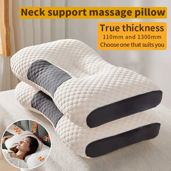 Orthopedic Cervical Neck Pillow – Soybean Fiber Massage Pillow for Sleep & Neck Support