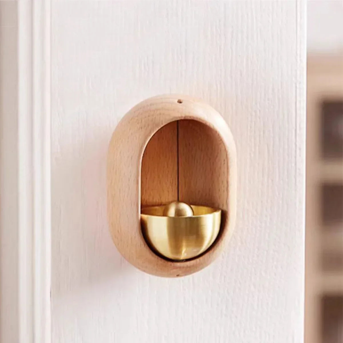 Wooden Wind Chimes Wireless Doorbell – Decorative Hanging Entrance Bell
