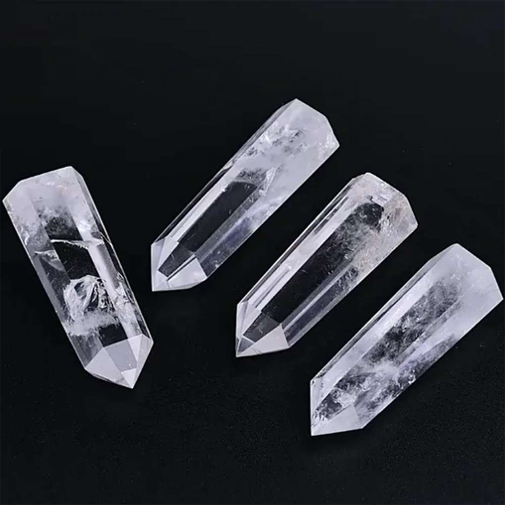 Natural Stone & Crystal Point Wand – Obelisk for Healing, Meditation & Decor