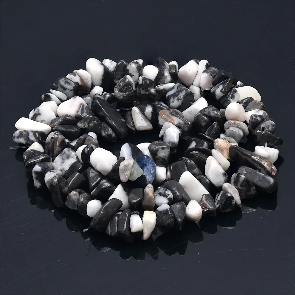 Natural Stone Chip Beads – 5-8mm Irregular Crystal Gravel for DIY Jewelry, 16-Inch (Model HK058)