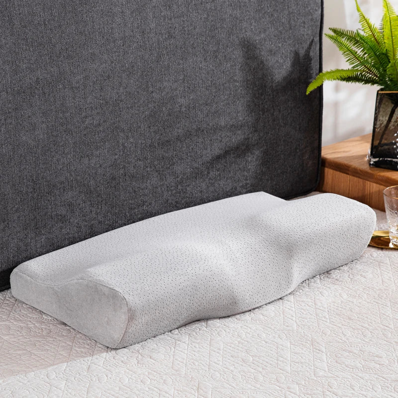 Orthopedic Memory Foam Butterfly Shaped Pillow – Neck Protection for Deep, Restful Sleep
