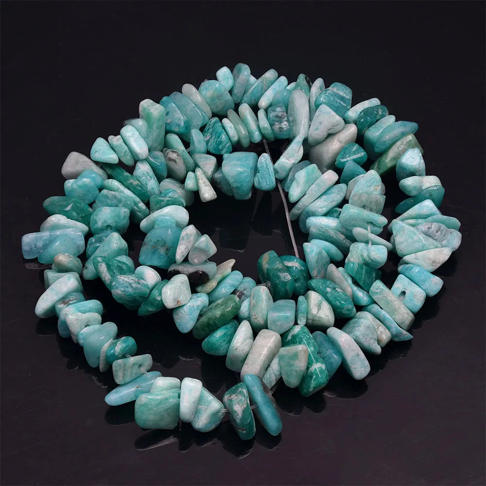Natural Stone Chip Beads – 5-8mm Irregular Crystal Gravel for DIY Jewelry, 16-Inch (Model HK058)