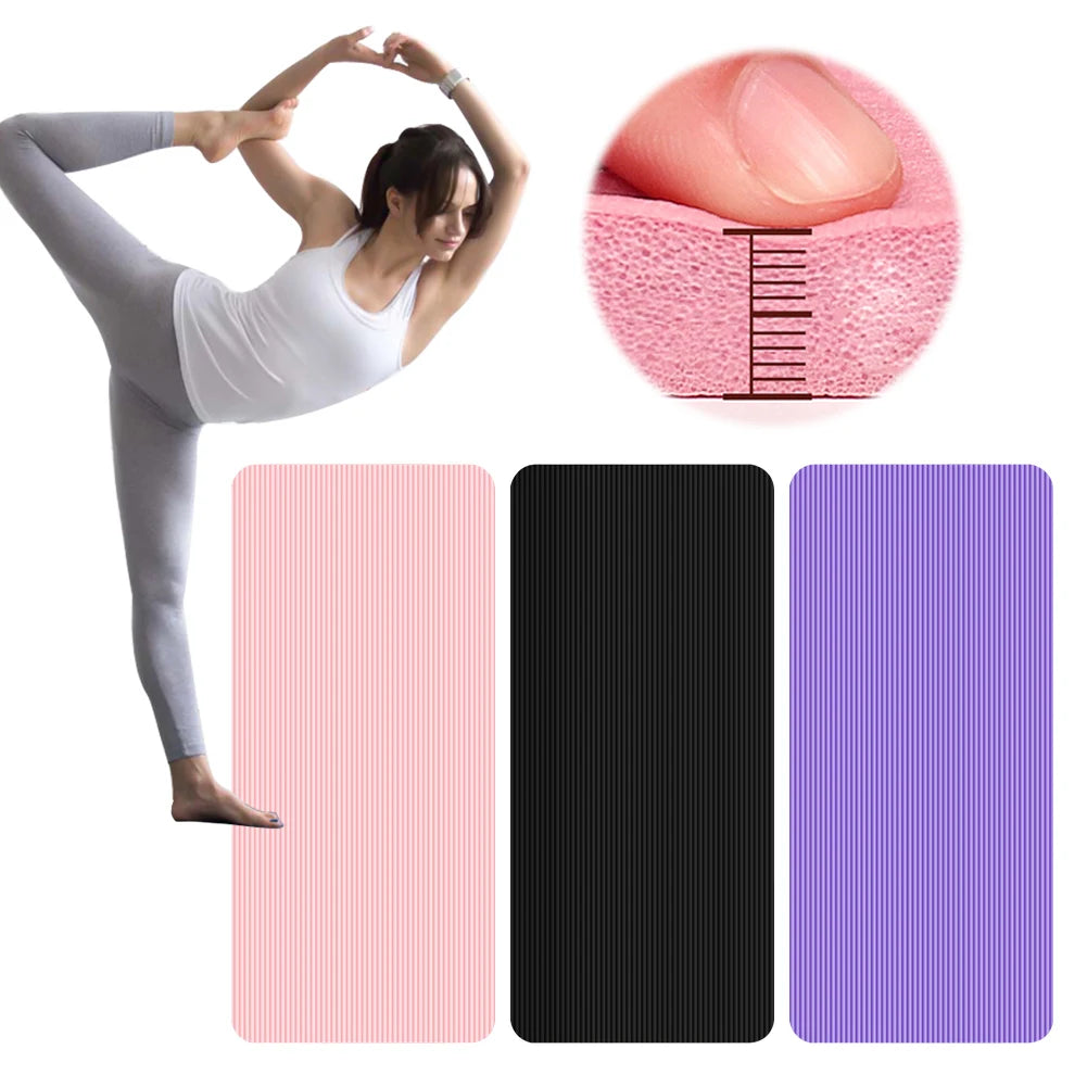 Yoga Mat – Thick Non-Slip - Solid Color NBR Fitness Mat for Home & Gym