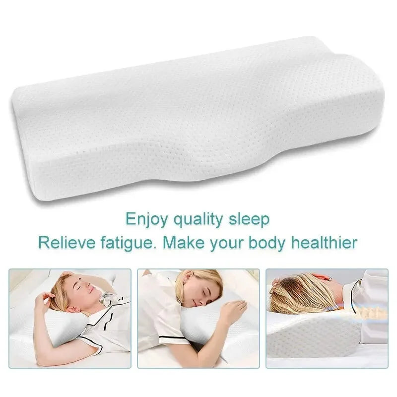 Orthopedic Memory Foam Butterfly Shaped Pillow – Neck Protection for Deep, Restful Sleep