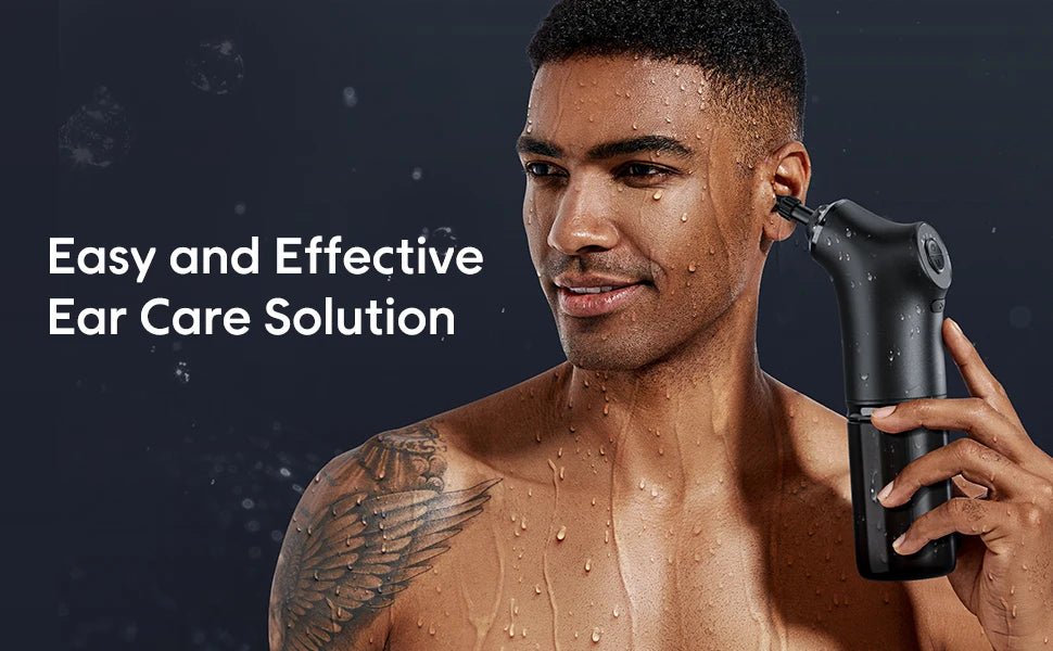 Electric Ear Cleaner Kit – 4 Pressure Modes Ear Wax Removal Irrigation System for Adults & Children