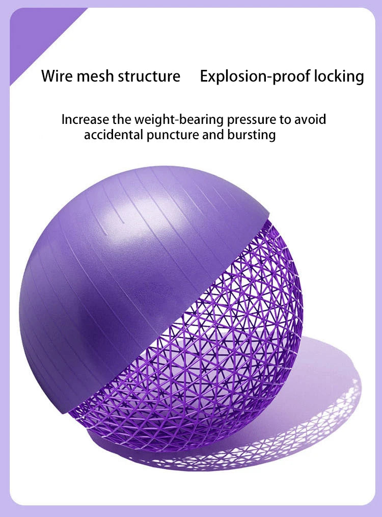 Exercise Yoga Ball – Balance Stability Swiss Ball for Home, Office & Gym