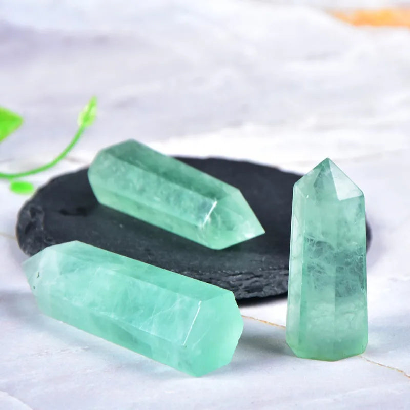 Natural Green Fluorite Crystal Obelisk – Polished Pillar for Healing, Energy Work & Home Decor