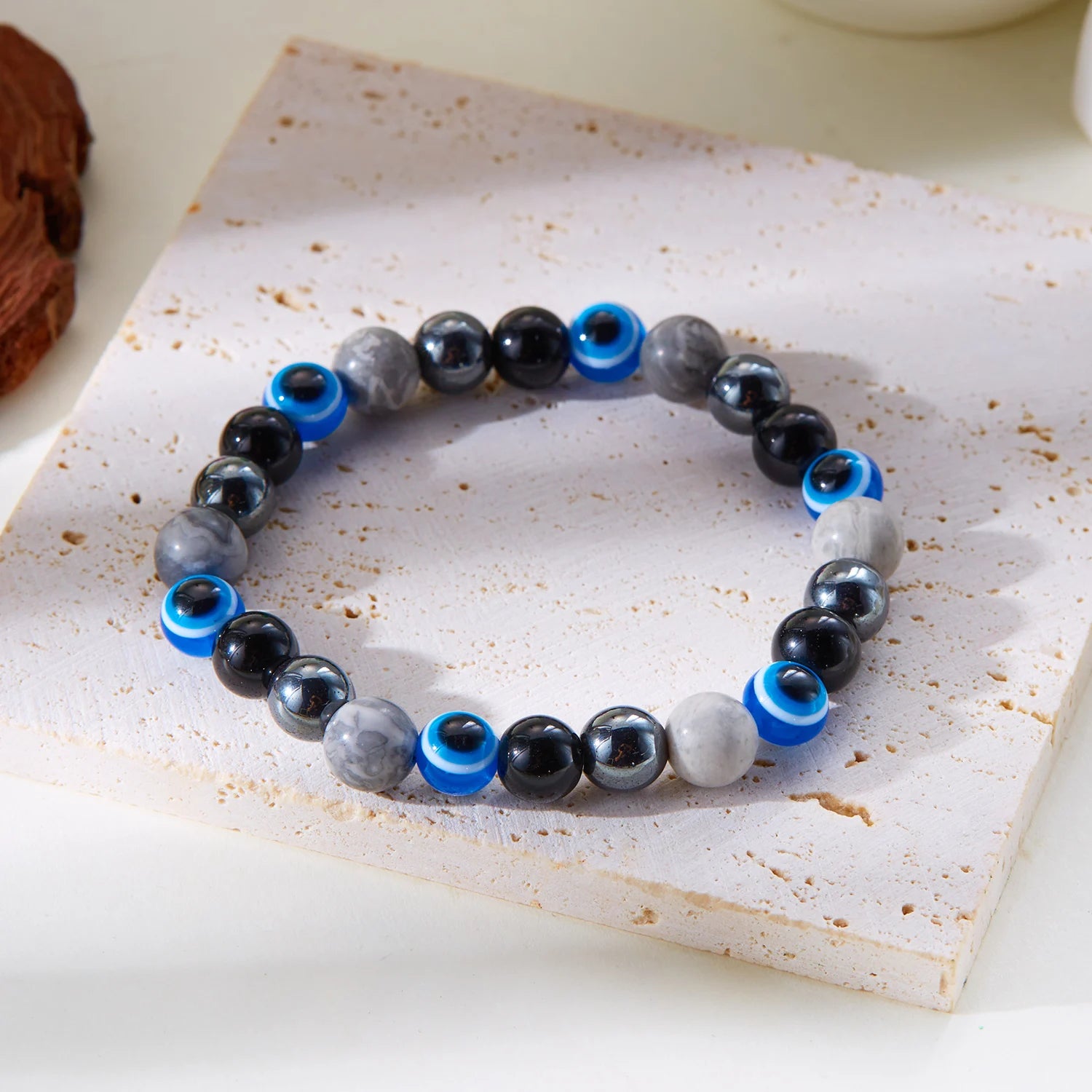 Natural Stone 7 Chakra Energy Bracelet – Good Luck & Protection Jewelry for Men and Women