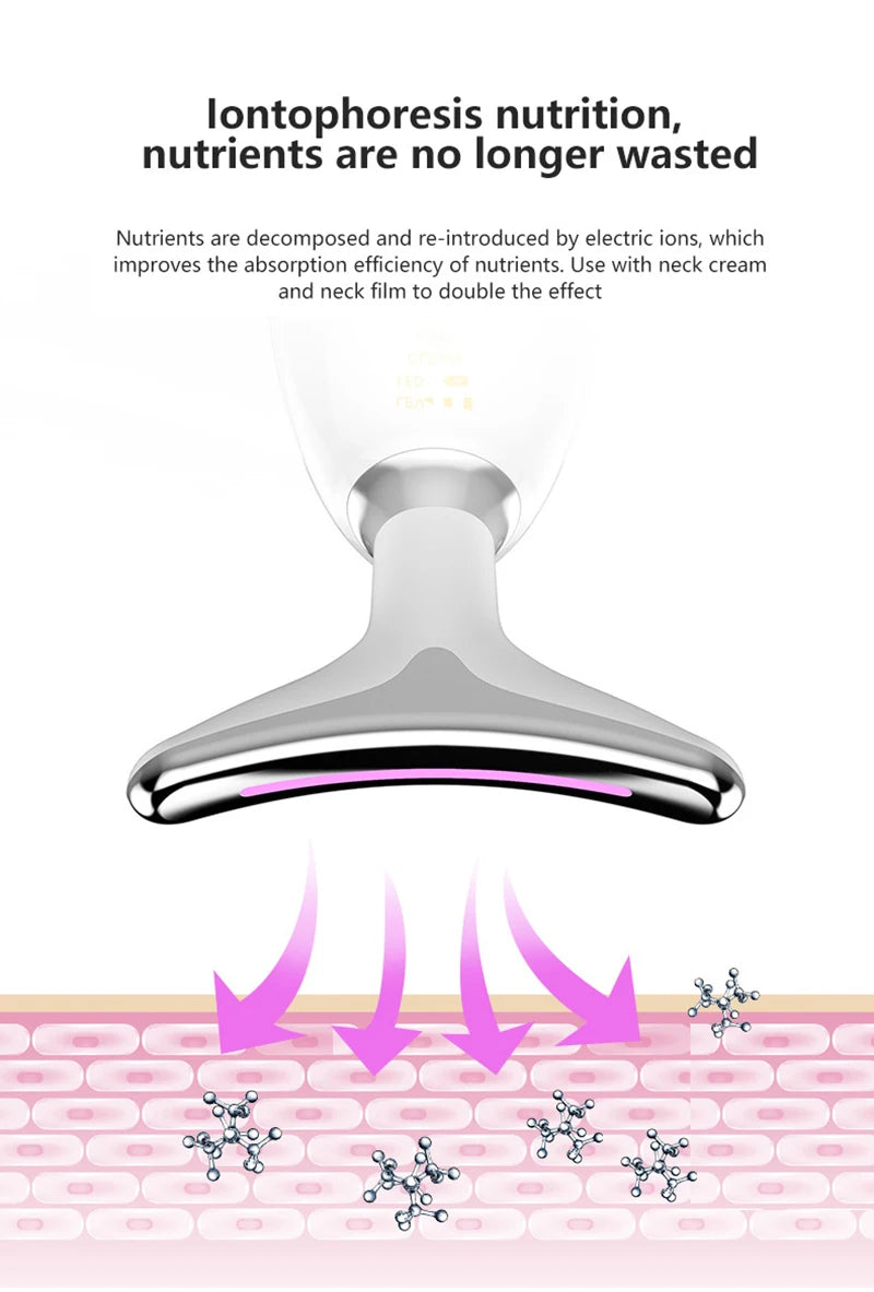 Anti-Wrinkle Facial & Neck Massager – Skin Tightening and Lifting Device, 7 Colors