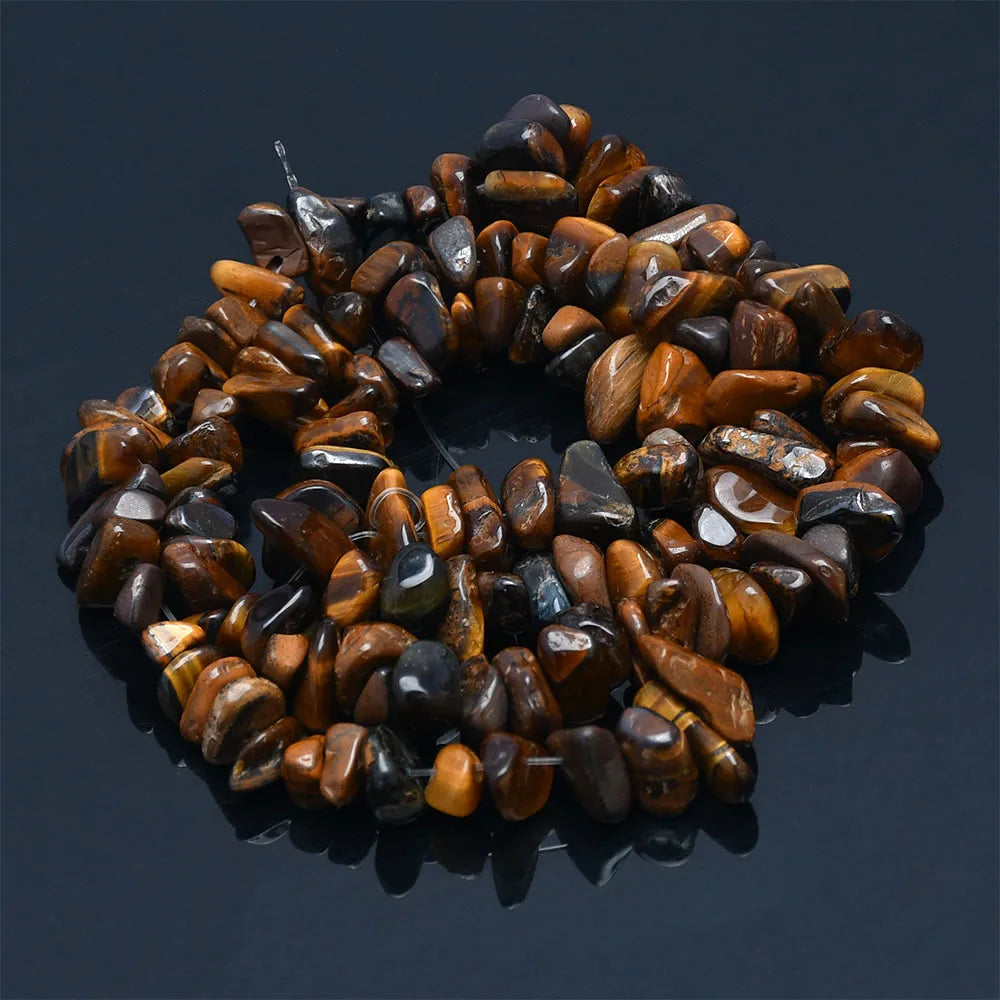 Natural Stone Chip Beads – 5-8mm Irregular Crystal Gravel for DIY Jewelry, 16-Inch (Model HK058)