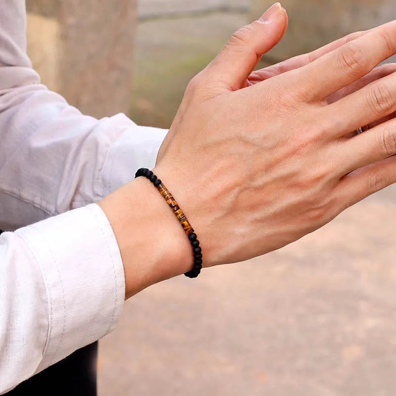 New Minimalist 4mm Bead Bracelet – Emperor Onyx Meditation Bracelet for Men & Women