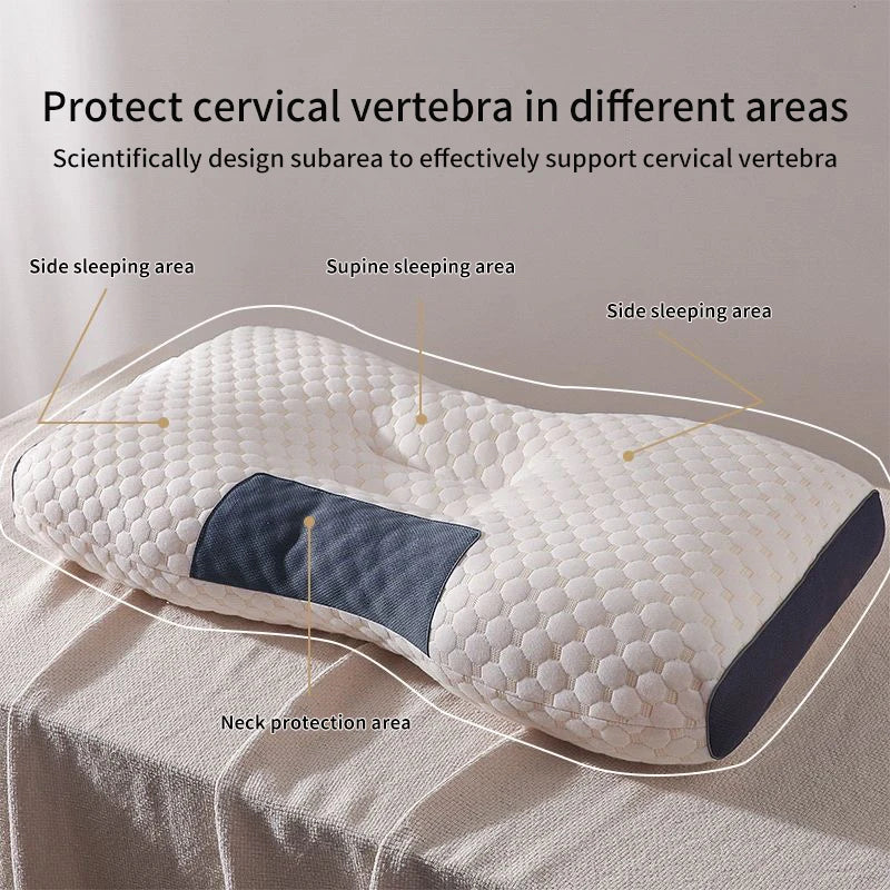 Orthopedic Cervical Neck Pillow – Soybean Fiber Massage Pillow for Sleep & Neck Support