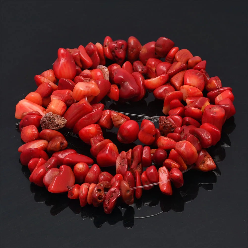 Natural Stone Chip Beads – 5-8mm Irregular Crystal Gravel for DIY Jewelry, 16-Inch (Model HK058)