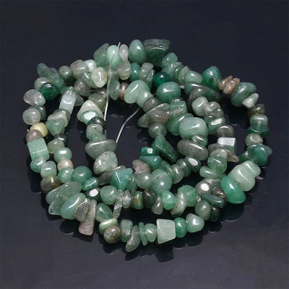 Natural Stone Chip Beads – 5-8mm Irregular Crystal Gravel for DIY Jewelry, 16-Inch (Model HK058)