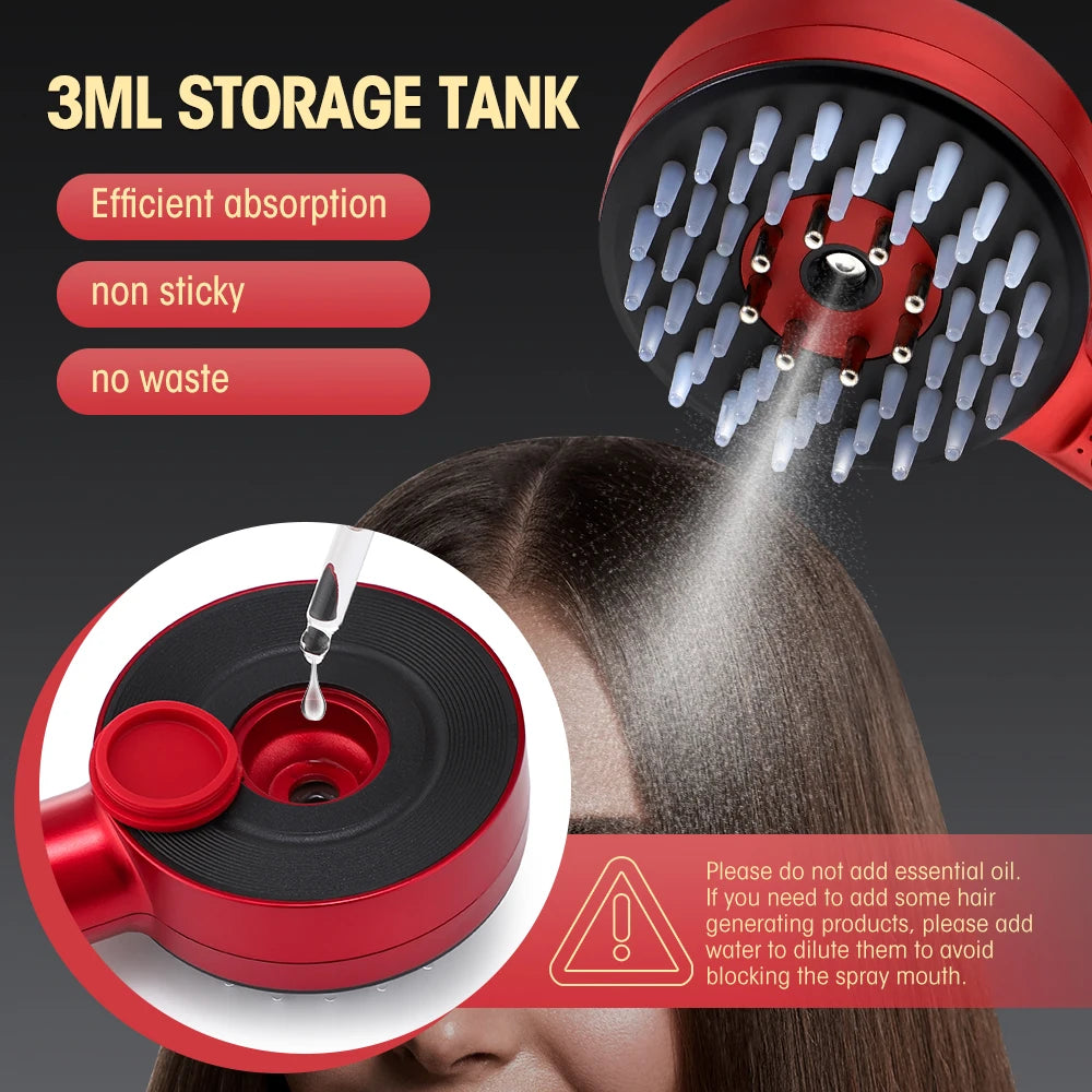 Infrared Electric Scalp Massager Comb – Hair Growth Stimulator & Essence Applicator, 3-Mode
