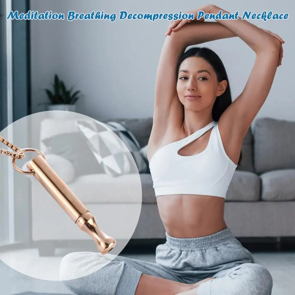 Breathlace™ Mindful Breathing Necklace – Stainless Steel Anxiety Relief Pendant