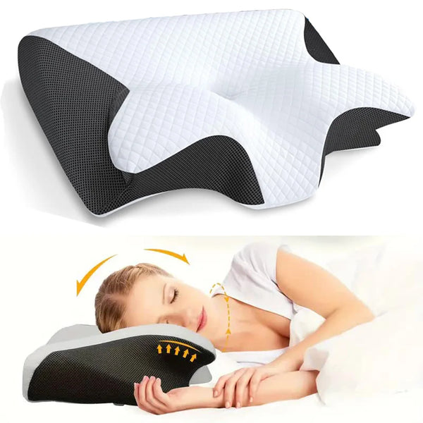 Butterfly Memory Foam Cervical Pillow – Orthopedic Neck Support for Comfortable Sleep