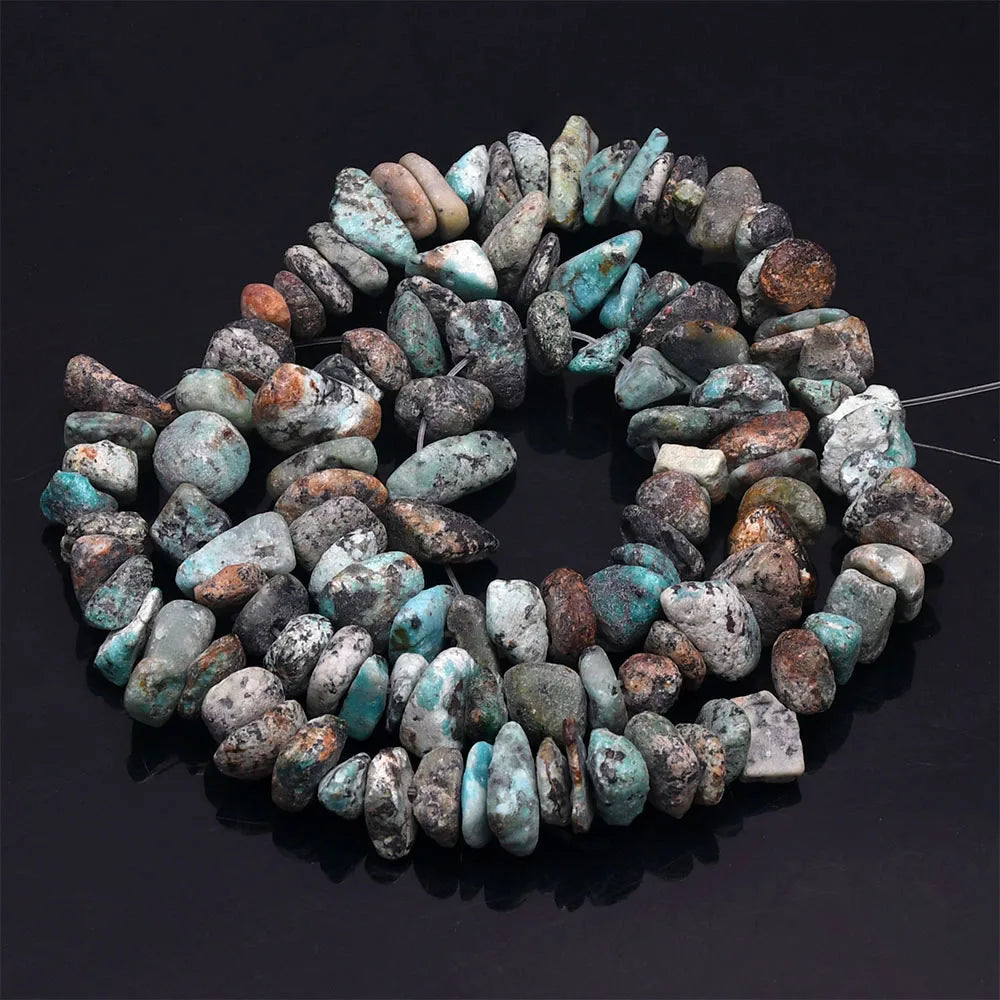Natural Stone Chip Beads – 5-8mm Irregular Crystal Gravel for DIY Jewelry, 16-Inch (Model HK058)