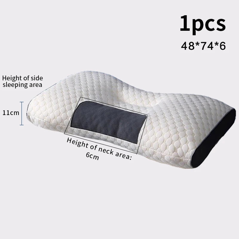 Orthopedic Cervical Neck Pillow – Soybean Fiber Massage Pillow for Sleep & Neck Support