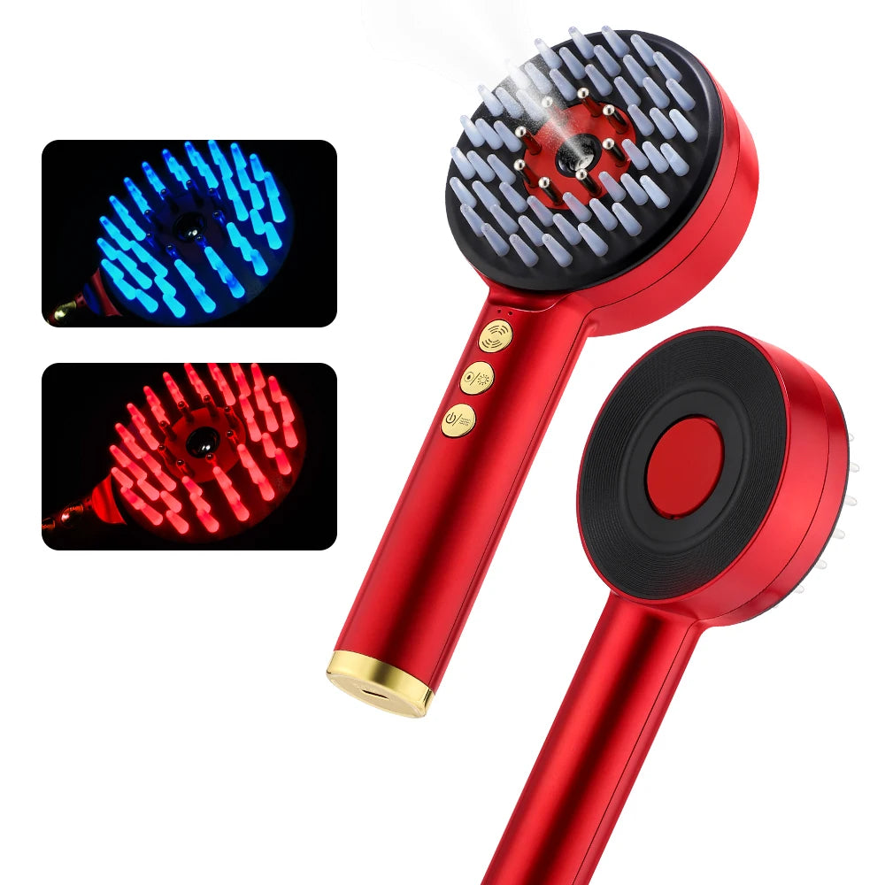 Infrared Electric Scalp Massager Comb – Hair Growth Stimulator & Essence Applicator, 3-Mode