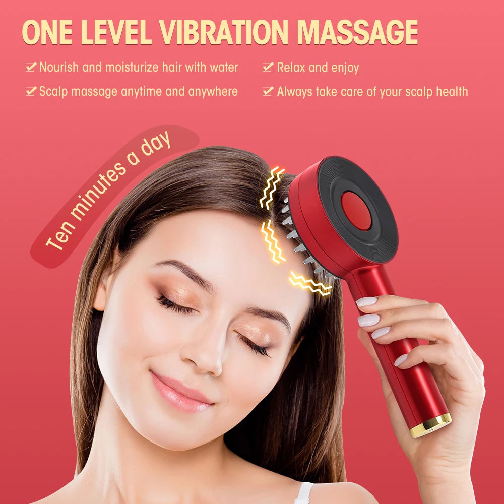 Infrared Electric Scalp Massager Comb – Hair Growth Stimulator & Essence Applicator, 3-Mode