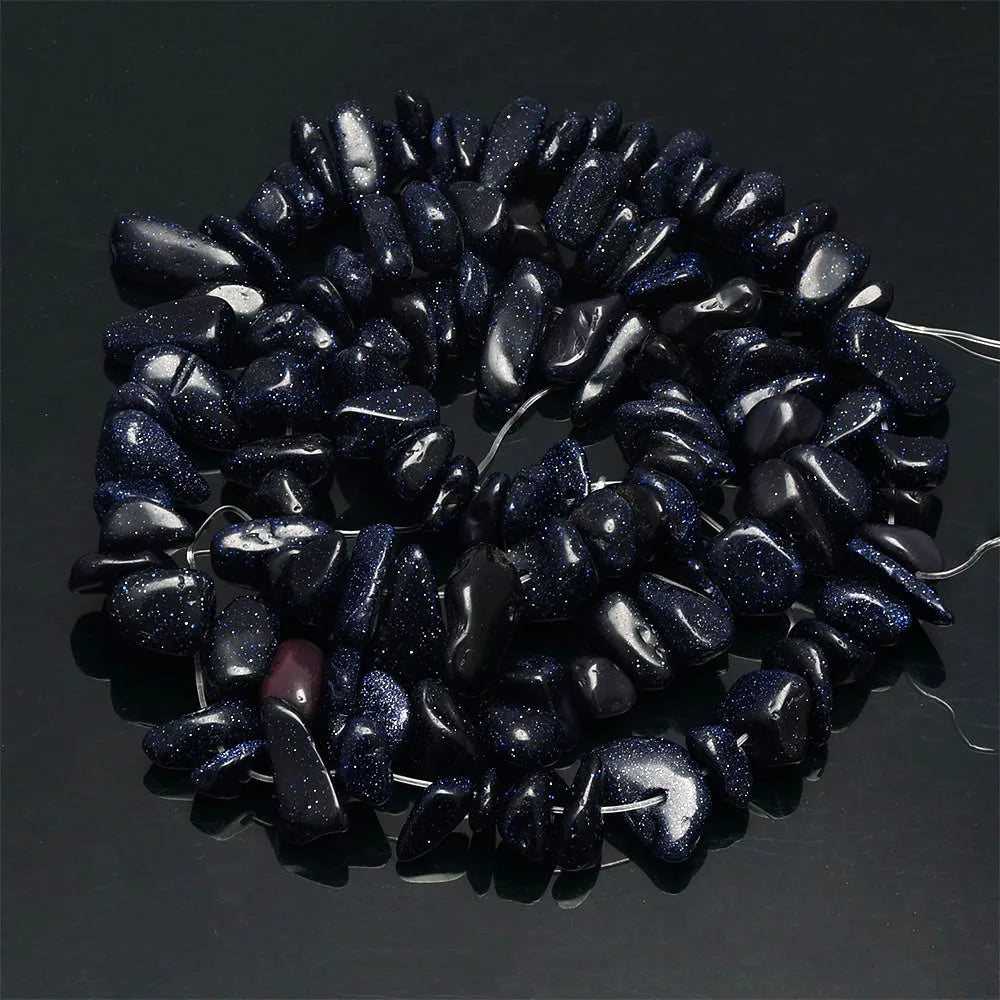Natural Stone Chip Beads – 5-8mm Irregular Crystal Gravel for DIY Jewelry, 16-Inch (Model HK058)
