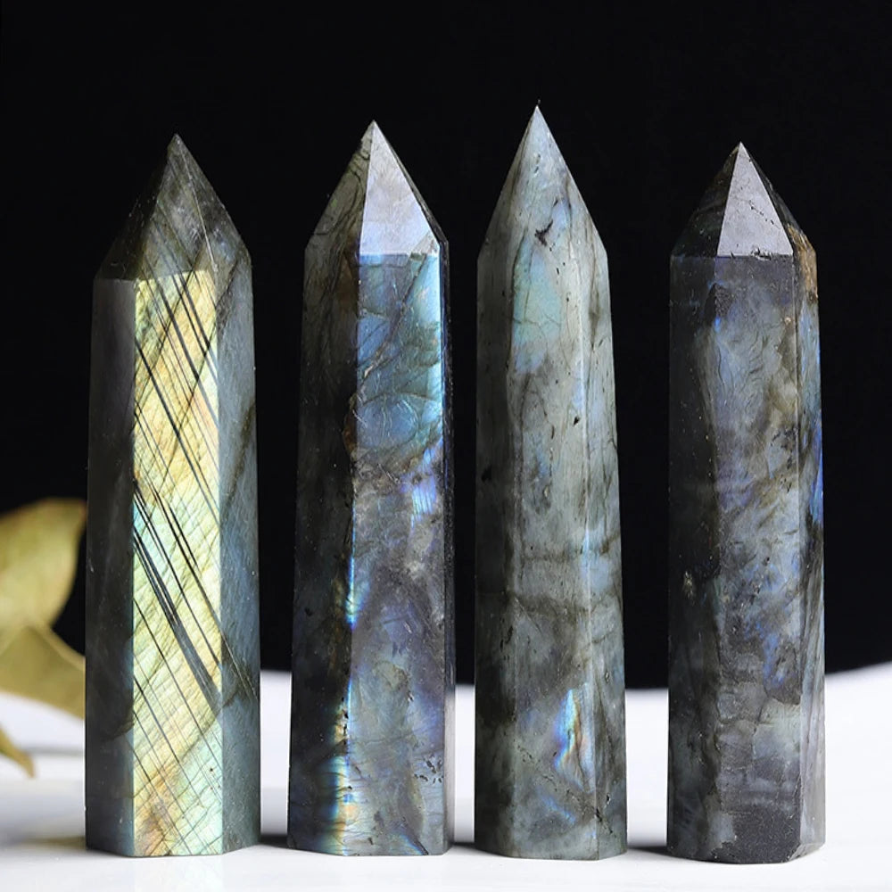 Large Natural Labradorite Tower – 15cm Polished Crystal Point for Healing, Energy Work & Home