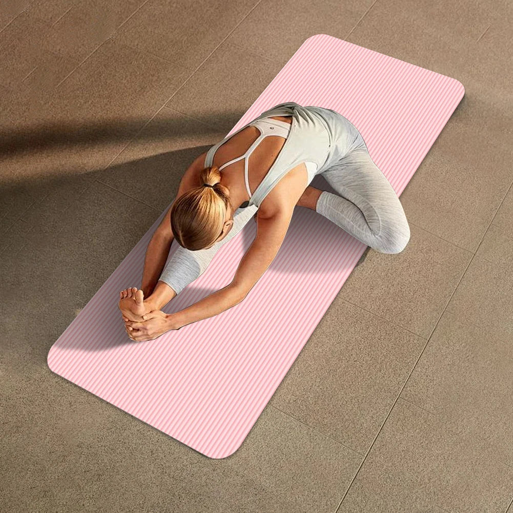 Yoga Mat – Thick Non-Slip - Solid Color NBR Fitness Mat for Home & Gym