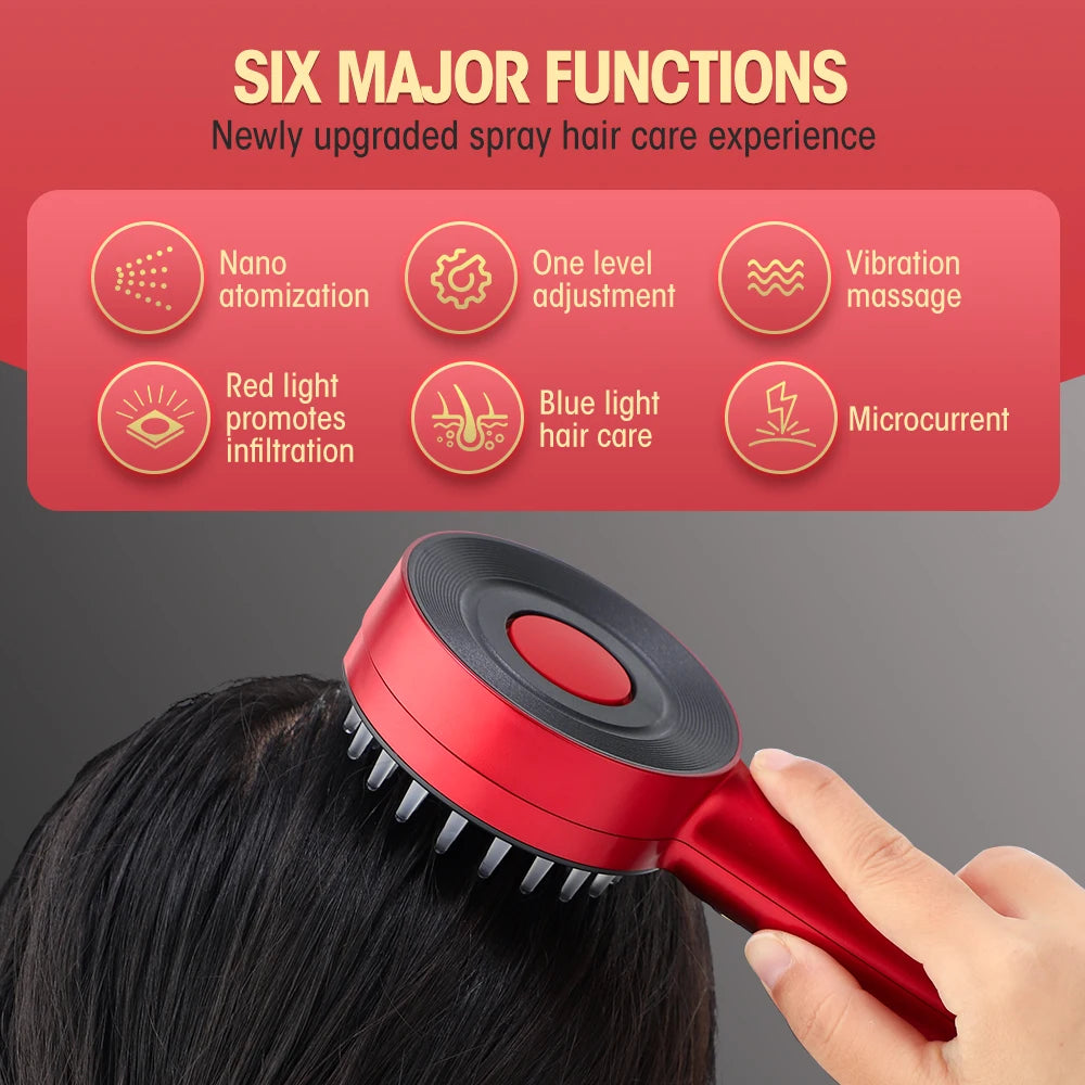 Infrared Electric Scalp Massager Comb – Hair Growth Stimulator & Essence Applicator, 3-Mode