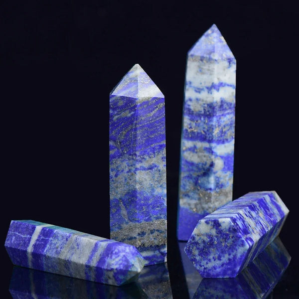 Natural Stone & Crystal Point Wand – Obelisk for Healing, Meditation & Decor