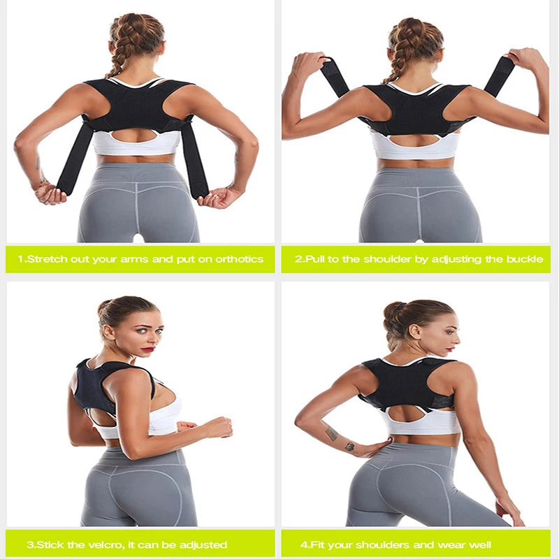 Adjustable Posture Corrector Back Brace – Shoulder & Spine Support