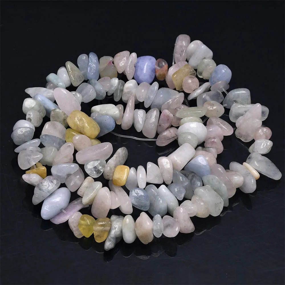 Natural Stone Chip Beads – 5-8mm Irregular Crystal Gravel for DIY Jewelry, 16-Inch (Model HK058)