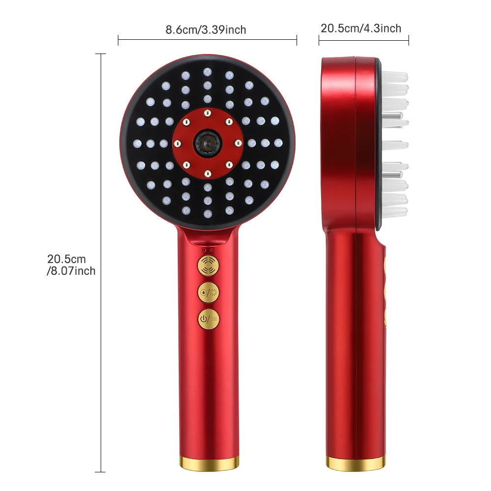 Infrared Electric Scalp Massager Comb – Hair Growth Stimulator & Essence Applicator, 3-Mode