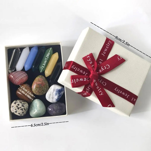 Crystals Collection Set 14X Crystals And Stones Meditation Gemstone Raw Crystal Chakra Start Collection For Protection