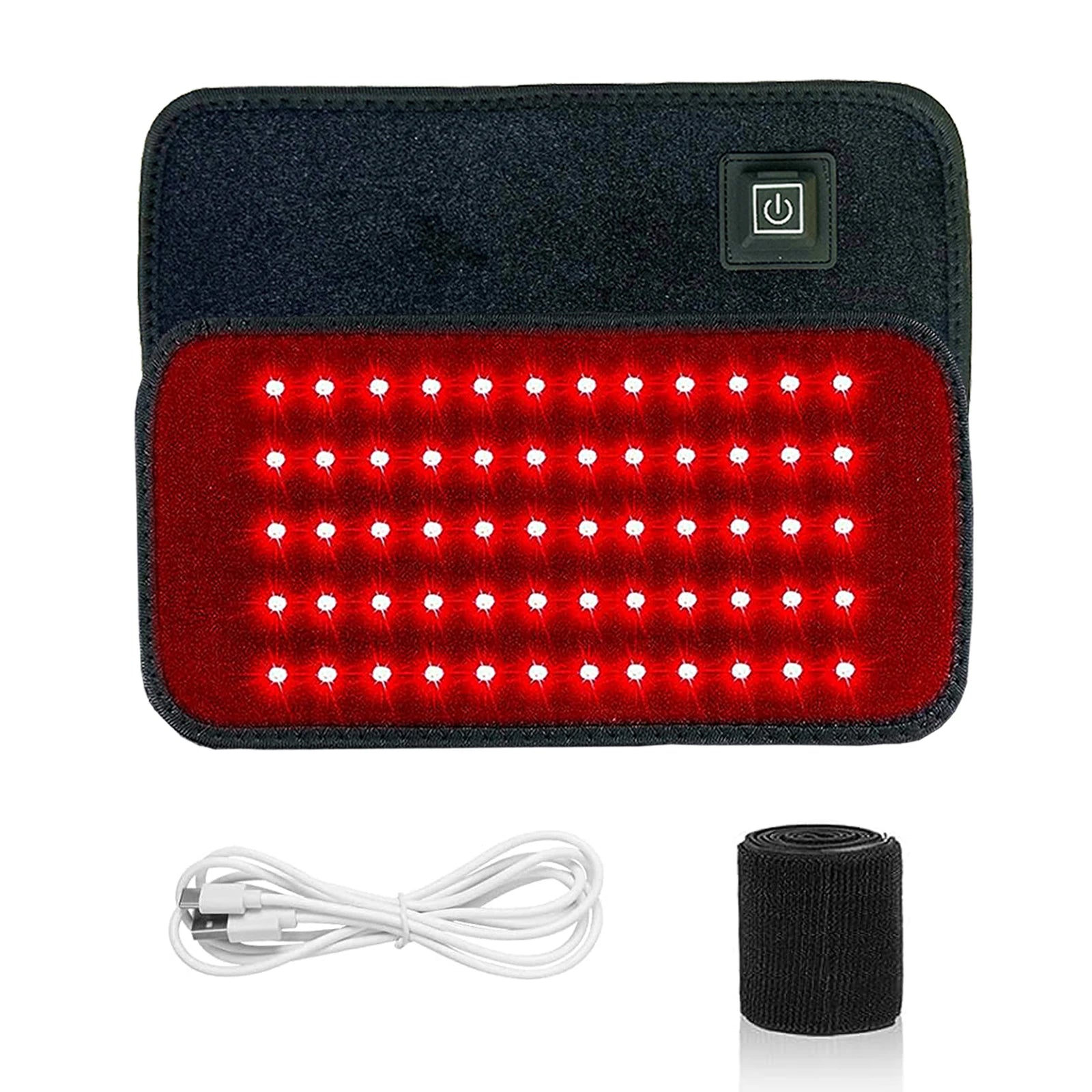 Red & Infrared Light Therapy Belt – 60 LEDs- 660nm & 850nm Slimming Heat Pad for Back, Waist & Full Body Use