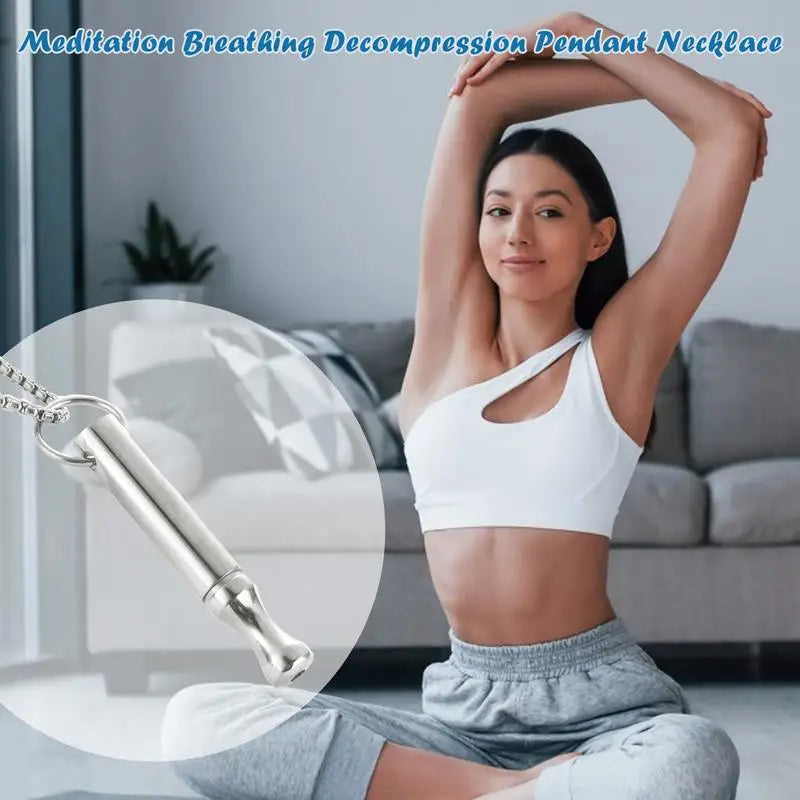 Breathlace™ Mindful Breathing Necklace – Stainless Steel Anxiety Relief Pendant
