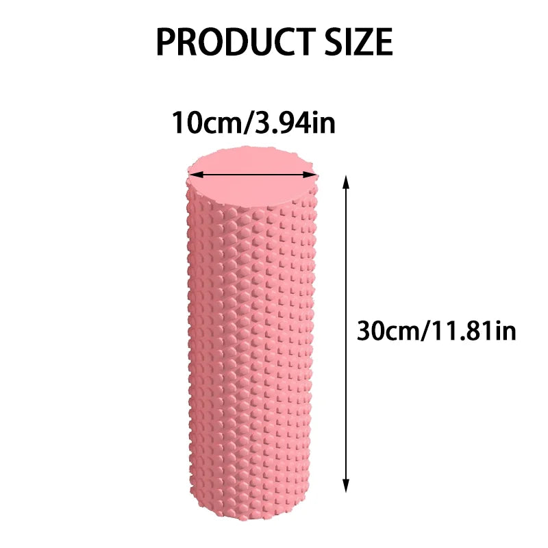 Foam Yoga Roller – Pilates Hexagonal EVA Home Workout Support (9.5cm x 29.7cm)