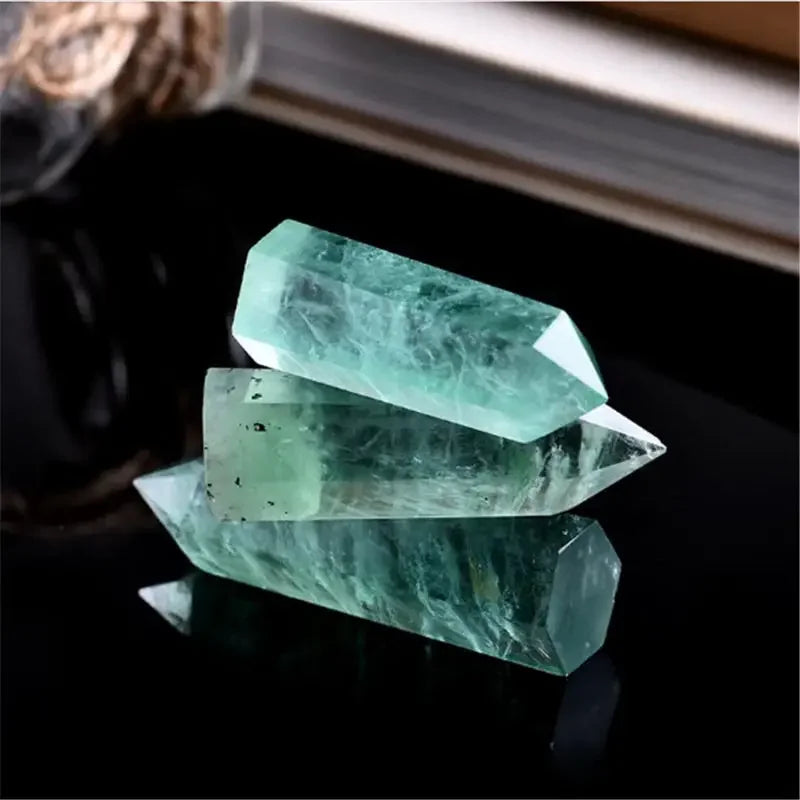 Natural Green Fluorite Crystal Obelisk – Polished Pillar for Healing, Energy Work & Home Decor