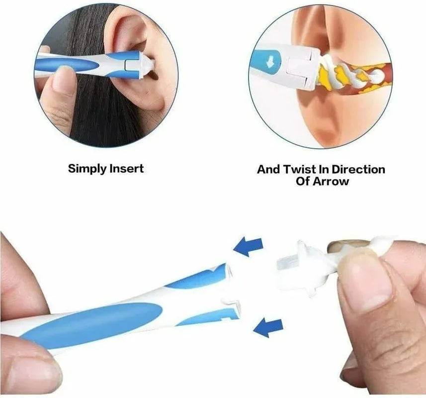 Spiral Silicone Ear Wax Removal Tool – Reusable & Gentle Ear Cleaner for Safe Hygien\