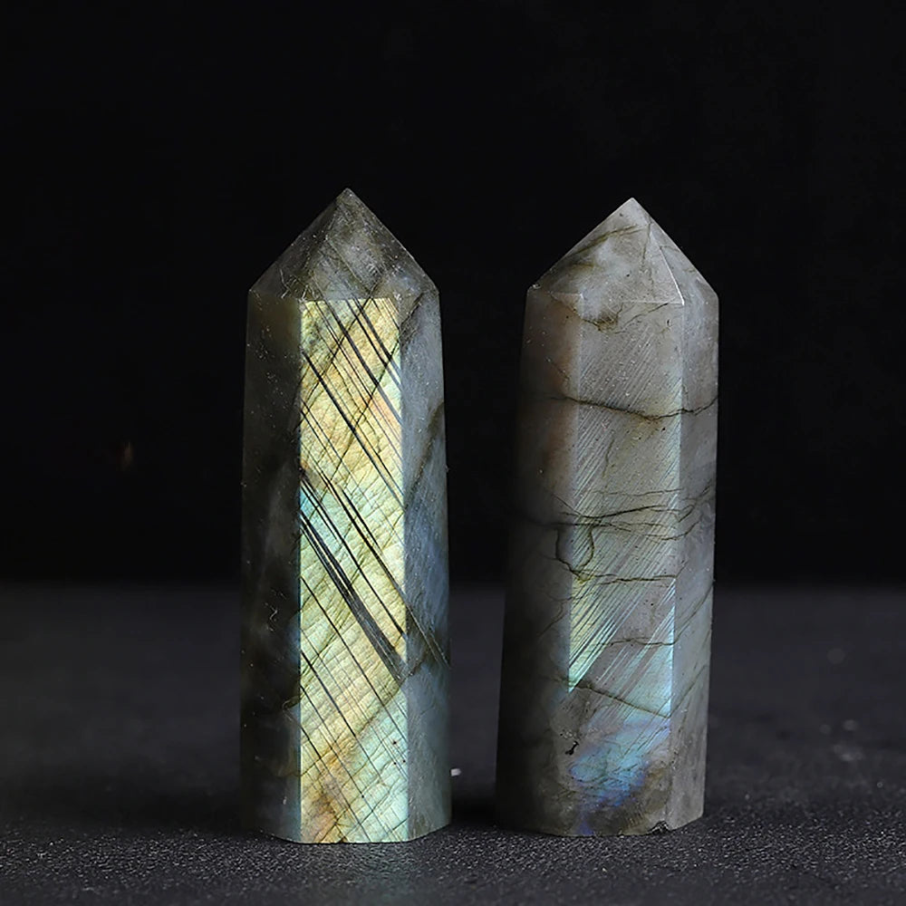 Large Natural Labradorite Tower – 15cm Polished Crystal Point for Healing, Energy Work & Home