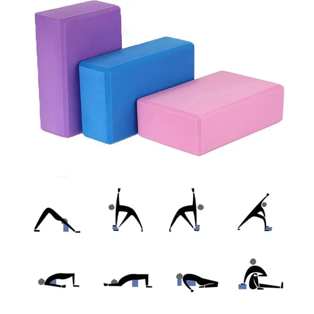 Yoga Block – Colored EVA - Non-Slip Foam Fitness Brick for Yoga, Pilates & Stretching