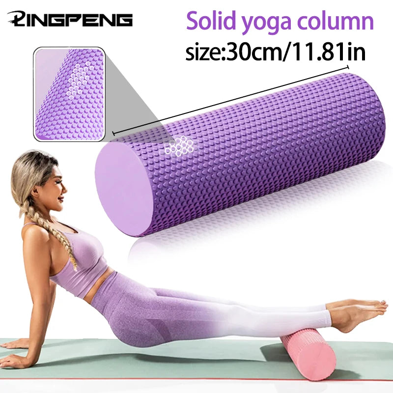 Foam Yoga Roller – Pilates Hexagonal EVA Home Workout Support (9.5cm x 29.7cm)